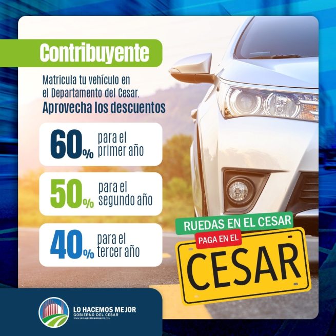 “Ruedas en el Cesar, pagas en el Cesar”, estrategia para traslado de vehículos de otras regiones