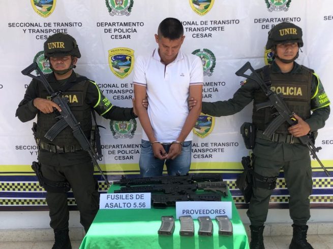 Lo capturan con armas de fuego en el sur del Cesar
