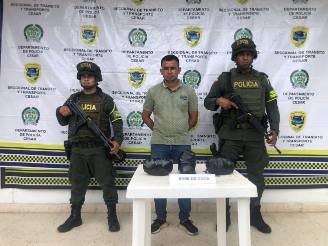 Capturado con más de 3 mil gramos de base de coca