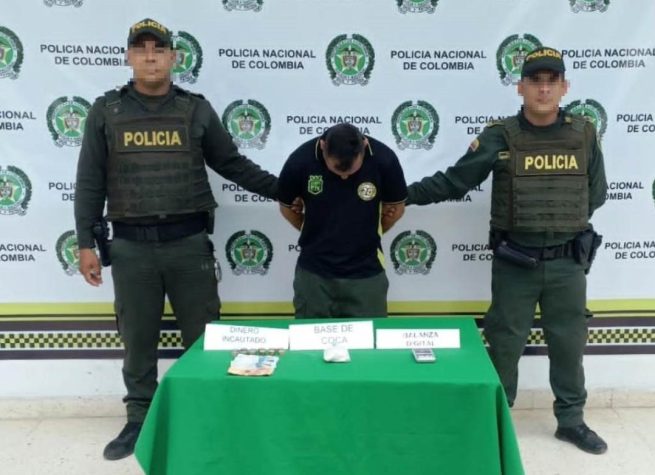 En Aguachica fue capturado un hombre con 118 gramos de base de coca