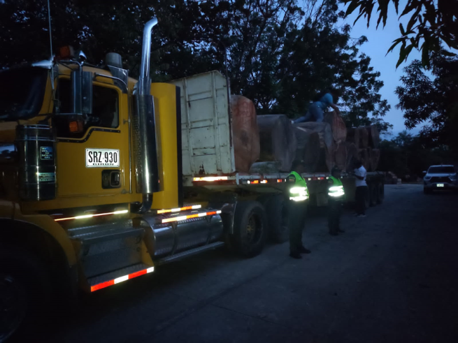 La Policía incautó 15 trozos de madera rolliza