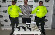 Con armas de fuego y municiones, capturado hombre en Bosconia