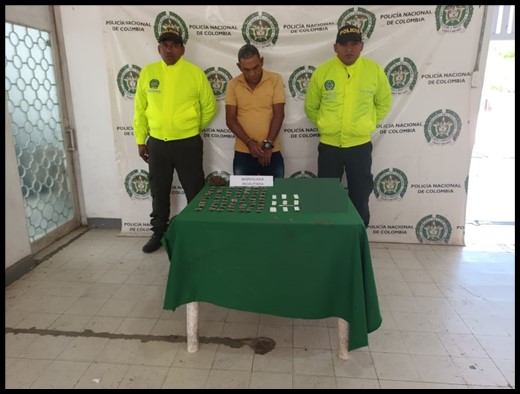 Capturados con más de 200 gramos de cocaína en Agustín Codazzi