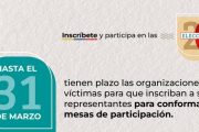 Abiertas inscripciones para conformar mesas de víctimas en todo el país