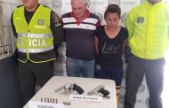 Capturada pareja con armas de fuego y municiones en El Copey