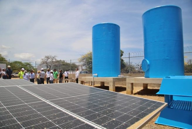 Avanzan los trabajos en el módulo de la pila pública en Sichichón, Manaure, en La Guajira