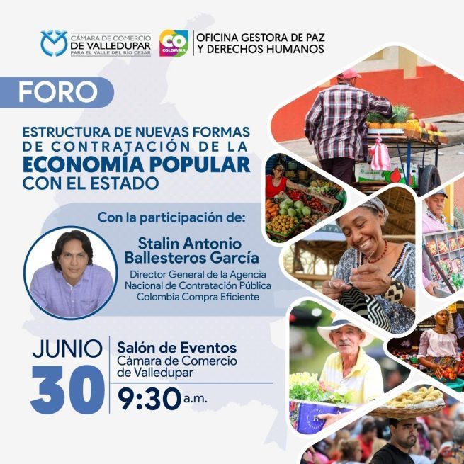 Cámara de Comercio de Valledupar realizará Foro sobre formas de contratación de la economía popular con el Estado