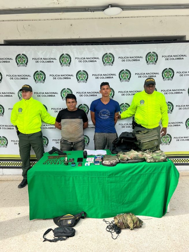 Capturados en Pelaya, Cesar, presuntos integrantes del Frente 41 de las Disidencias de las Farc