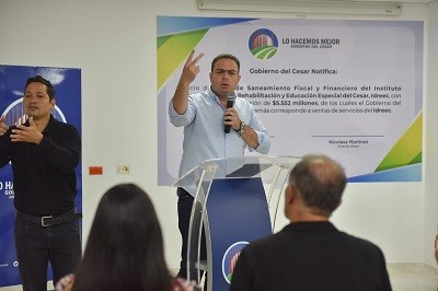 Gobierno del Cesar presenta Plan de Saneamiento Fiscal y Financiero del Idreec