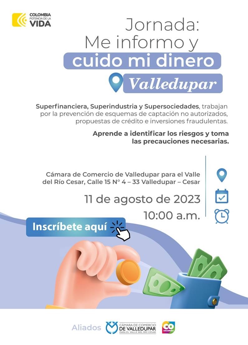 Empresarios del Cesar serán capacitados para evitar captación de dinero ilegal