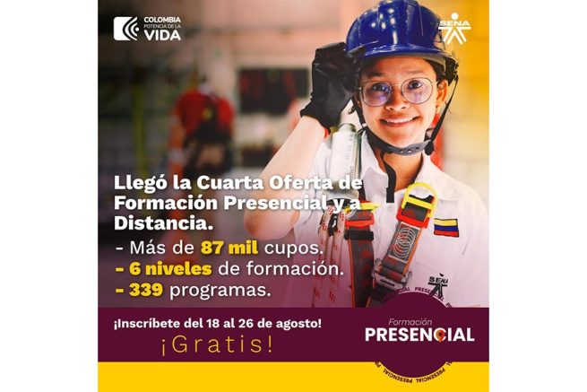 Se abre la 4.ª Oferta de Formación Presencial y a Distancia en el Sena