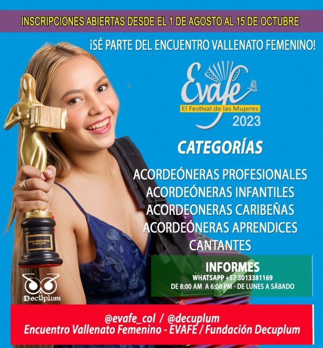 Abiertas las inscripciones para la octava versión de “El Festival de las Mujeres” EVAFE 2023