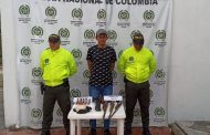 Cayó en Aguachica alias Chalo con anotaciones por porte de arma de fuego