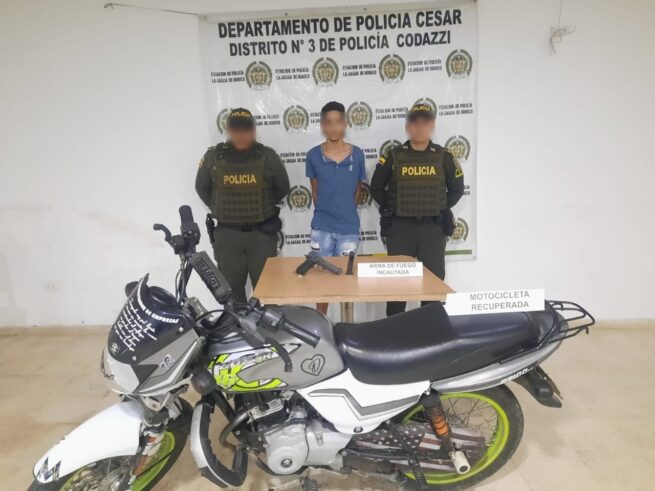 En hechos aislados, dos capturados por porte de armas de fuego y hurto