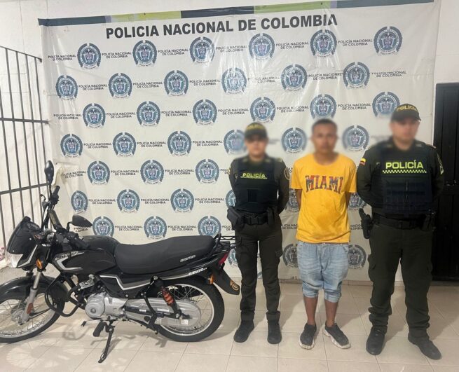 Lo hallan con moto hurtada en el barrio San Martín de Valledupar
