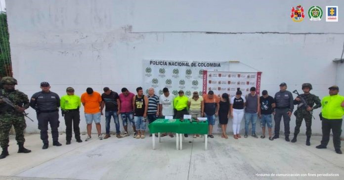 Desarticulada banda dedicada al tráfico de estupefacientes en San Martín y Gamarra (Cesar)