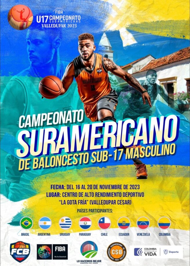 Valledupar será sede del Campeonato Sudamericano de Baloncesto Sub-17 con ocho países al tablero