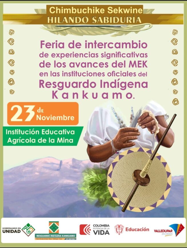 Todo listo para la Feria de Intercambio de Experiencias del modelo Educativo kankuamo” en La Mina