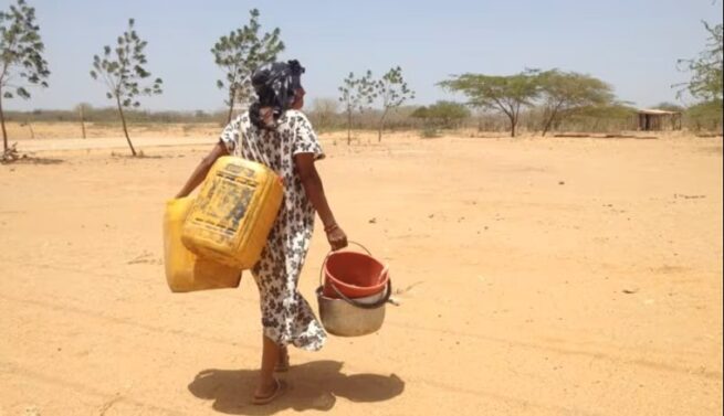 Corpoguajira y el Ministerio de Relaciones Exteriores, desarrollaron trabajos de provisión de agua en Uribia
