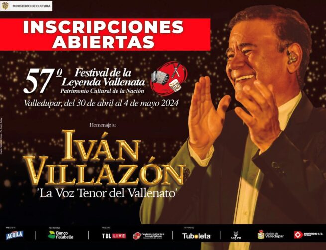 El lunes 26 de febrero se abrirán las inscripciones para el Festival Vallenato 2024