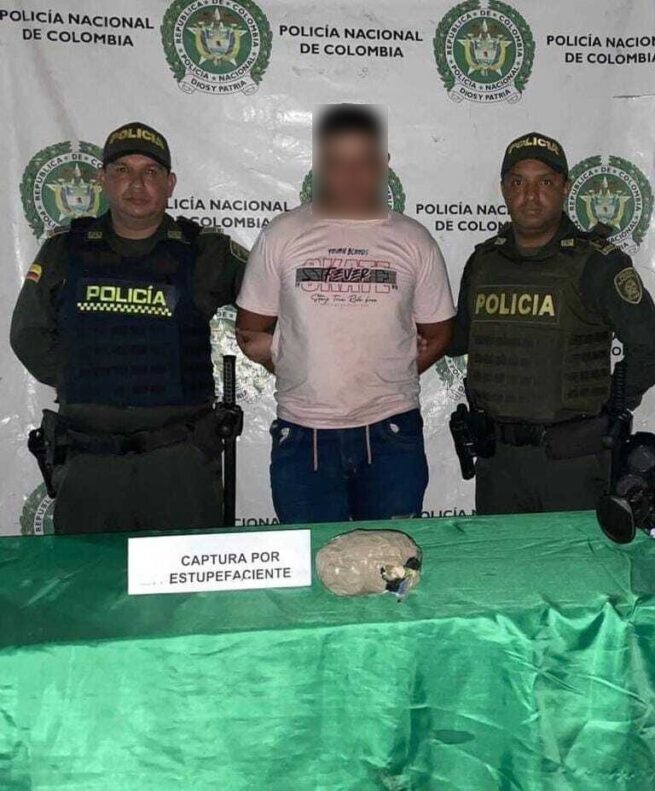 Cayó con 500 gramos de base de cocaína en Agustín Codazzi