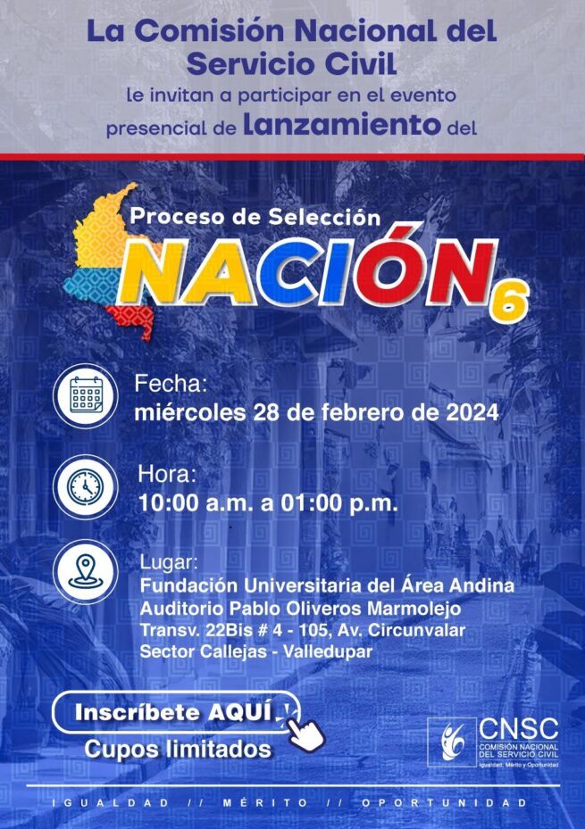 En Valledupar, la CNSC, socializará la oferta de vacantes de carrera administrativa
