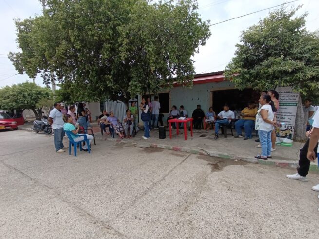 Estación de Policía Aguachica sostuvo encuentro comunitario en el barrio San Fernando