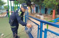 Policía Metropolitana de Valledupar restauró el parque de Mayales sector Aeropuerto