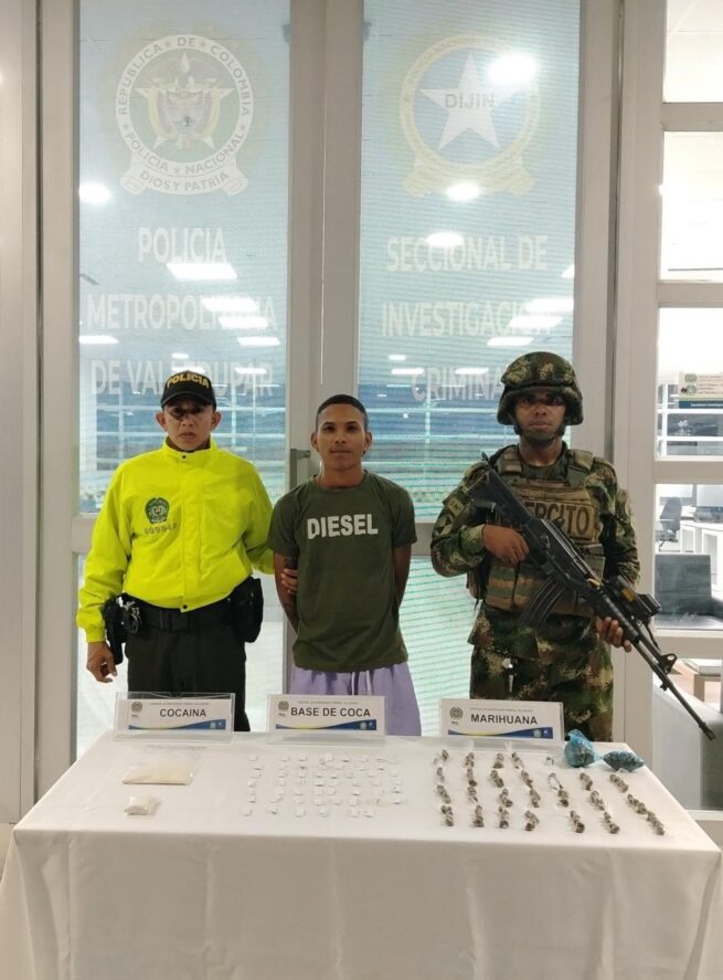 En operación “Andrómeda”, capturado venezolano con estupefacientes en La Paz, Cesar