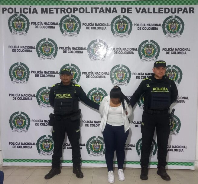 Mujer requerida por el delito de extorsión agravada fue capturada en Valledupar