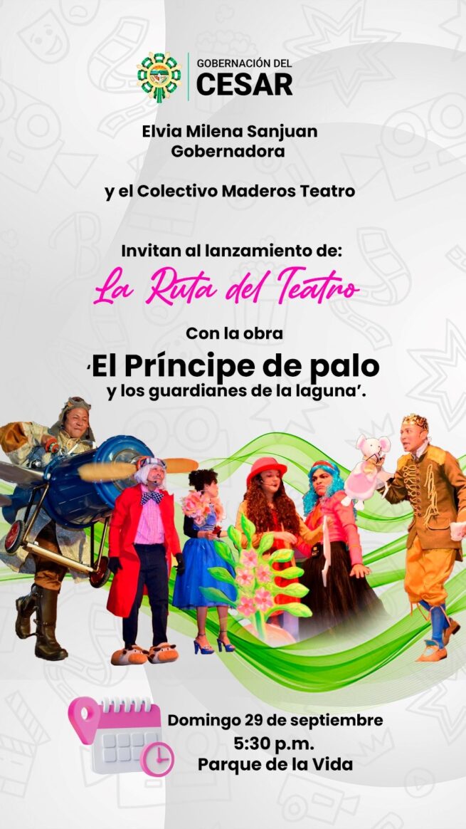 El domingo lanzarán en Valledupar el programa “La Ruta del Teatro”