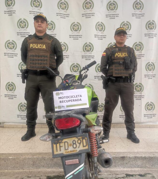 En el Cesar, recuperadas dos motocicletas reportadas como hurtadas