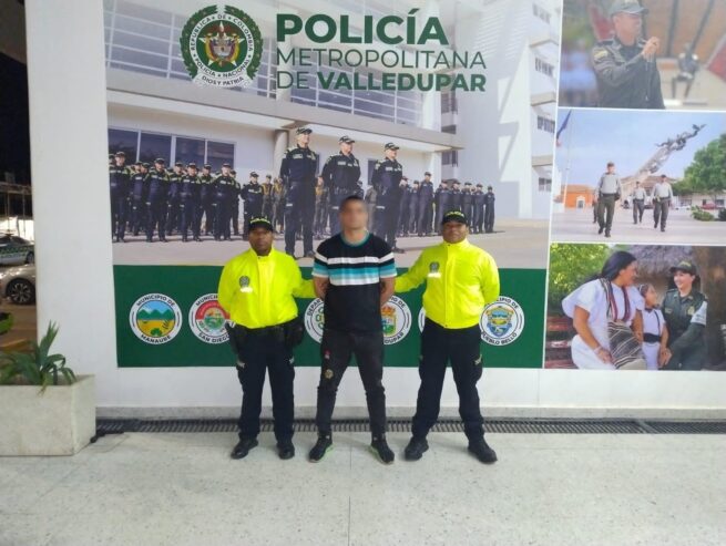 En plena vía de Valledupar, cayó hombre por el delito de hurto calificado y agravado
