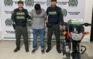 Policía capturó a hombre en Valledupar por hurto y recuperó motocicleta