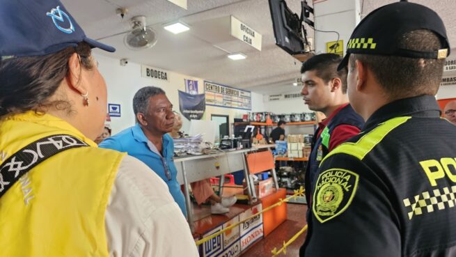 Metropolitana de Valledupar y autoridades locales lanzan campaña de prevención en comercios y residencias del barrio Gaitán
