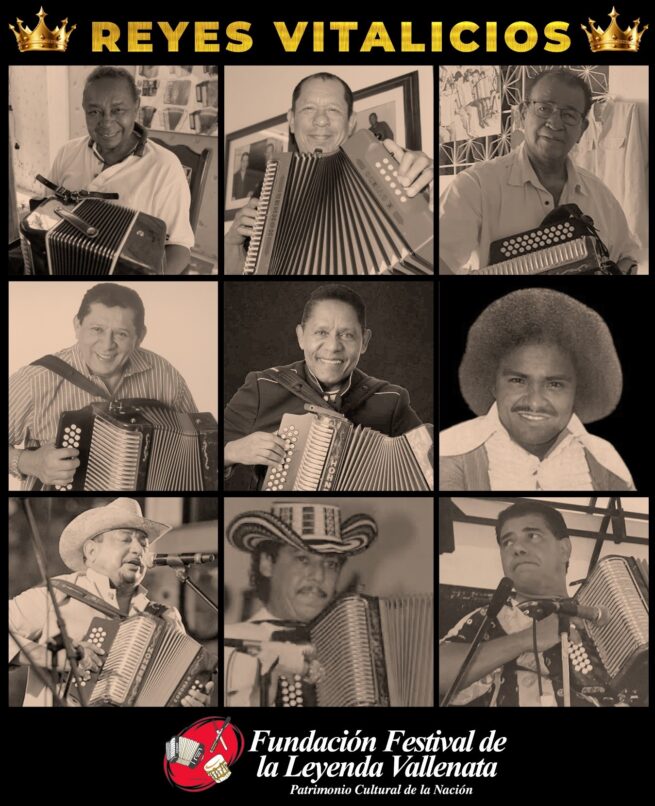 Nueve acordeoneros recibirán reconocimiento como Reyes Vitalicios del Festival Vallenato