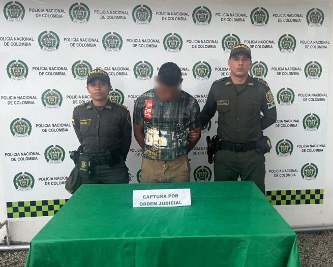 Capturado hombre por hurto calificado agravado y porte ilegal de armas de fuego en Codazzi