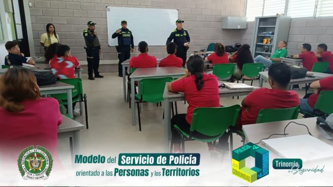 En Bosconia, Policía realizó campaña preventiva sobre violencia y consumo de sustancias psicoactivas
