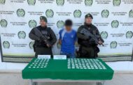 Con más de cien papeletas de clorhidrato de cocaína, capturado hombre en Aguachica