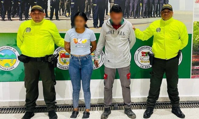 En Codazzi, capturada pareja por hurto calificado y agravado