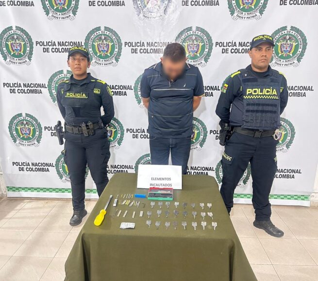 Con 24 llaves, capturado hombre por hurto a residencia en Valledupar