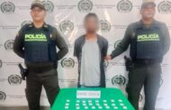 Con 30 bolsas de base de cocaína, capturado hombre en Bosconia