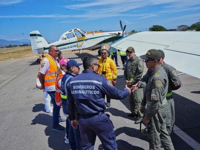 Llegan dos aviones de la Policía para contrarrestar incendios forestales en zona rural de Valledupar