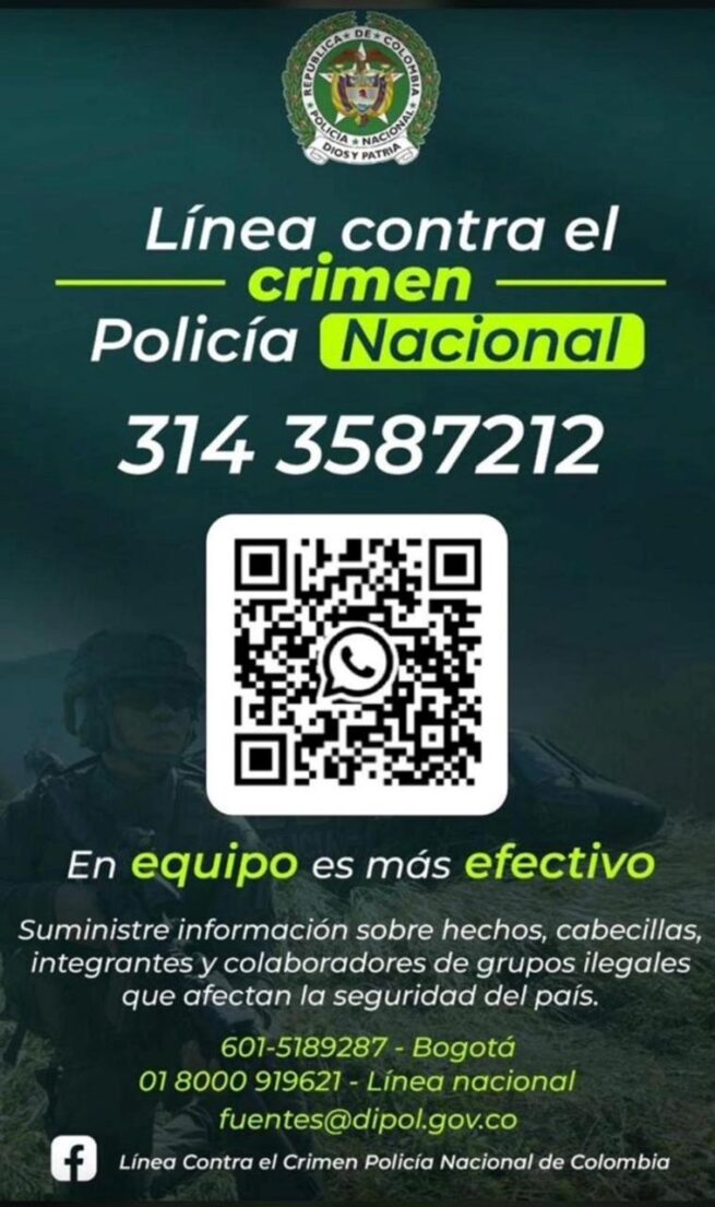 A través de la línea contra el crimen, la Policía recibe cerca de 300 llamadas diarias