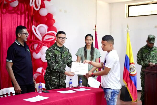 Sena certificó a 28 soldados privados de la libertad en el Batallón La Popa de Valledupar