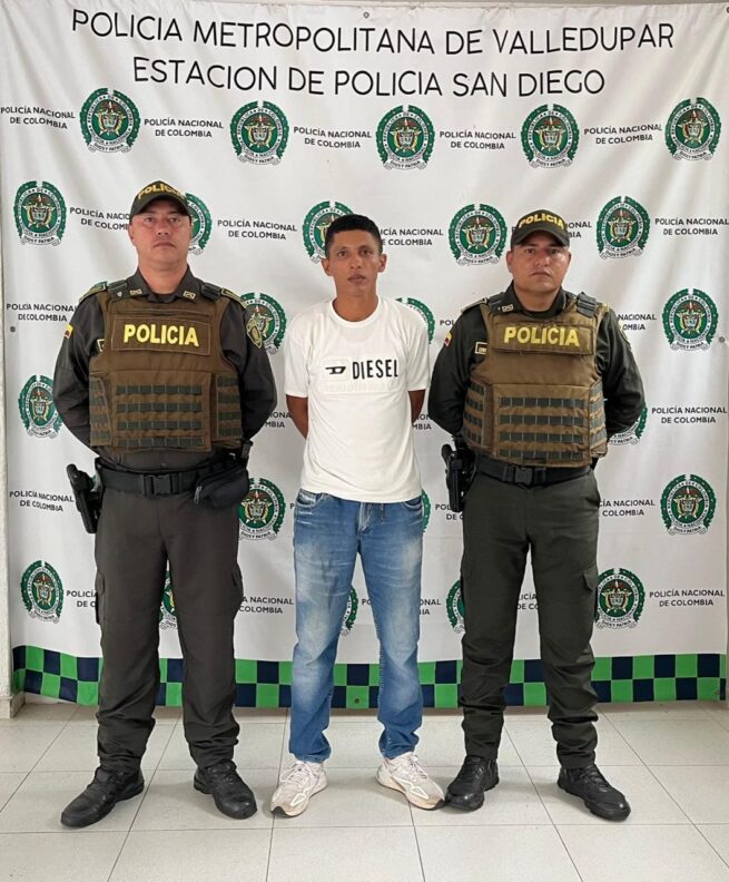 La Policía capturó a hombre requerido por homicidio agravado en San Diego, Cesar