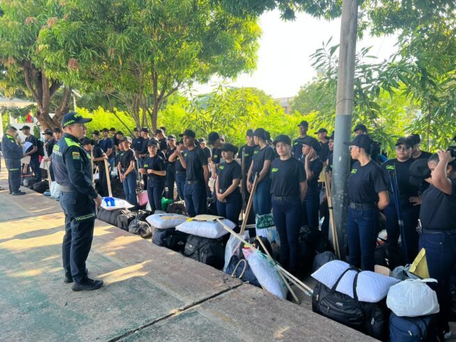 La Policía Nacional recibe a 123 nuevos aspirantes a auxiliares de policía en el Cesar