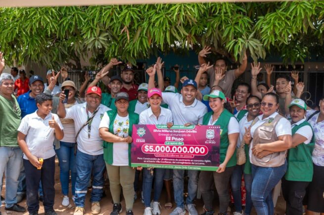 Gobernadora del Cesar entregó recursos para pavimentación en La Loma y Chimichagua