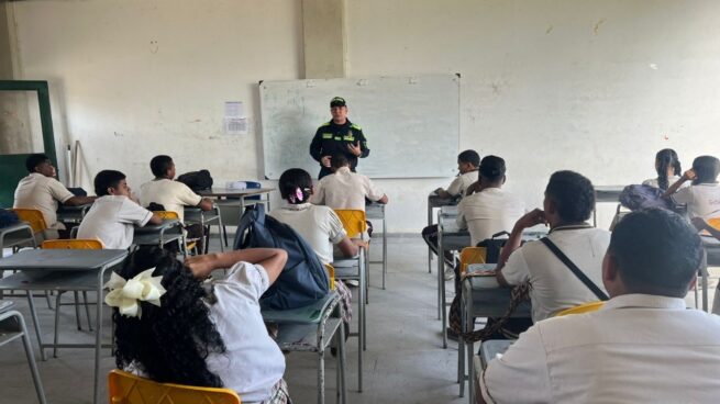 Policía Nacional promueve la convivencia escolar en Chiriguaná, Cesar
