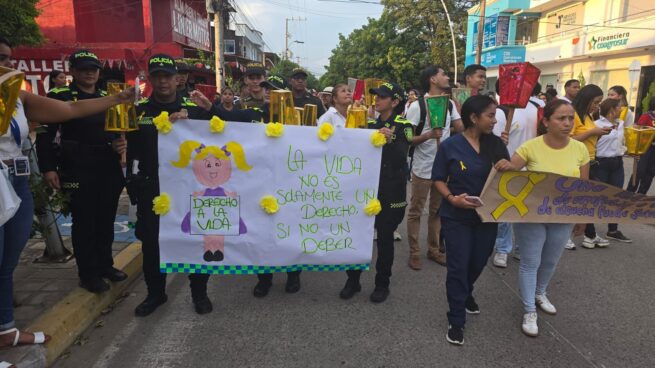 Policía conmemoró el Día de la prevención de la conducta suicida en La Jagua de Ibirico, Cesar